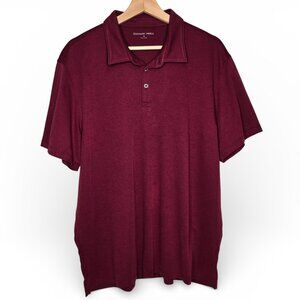 Zachary Prell Red Pique Knit Polo Shirt Men Preppy Office XL